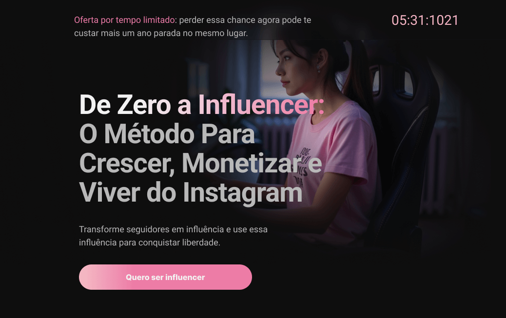 LandingPage - Curso influencer